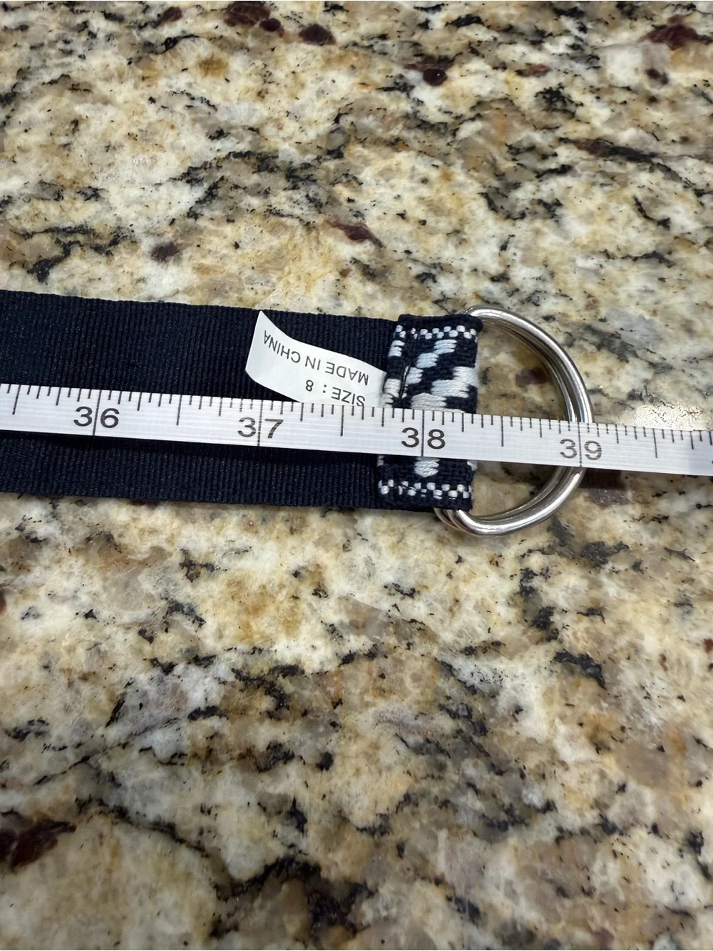 Country western Aztec belt monochromatic black white gorpcore casual 39” SZ 8